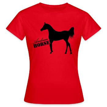 Araber Pferd Arabien Motiv - Frauen T-Shirt - Rot - Vorne - AI Model Female 172 dark (172cm)
