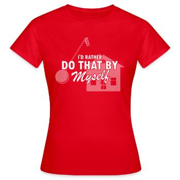 Démolition et rénovation de maisons - T-shirt Femme - rouge - Devant - AI Model Female 172 dark (172cm)