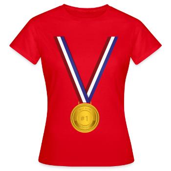 Medaille d'Excellence Maman - T-shirt Femme - rouge - Devant - AI Model Female 172 dark (172cm)