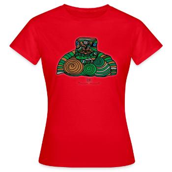 Les tortues sont calmes et sages - T-shirt Femme - rouge - Devant - AI Model Female 172 dark (172cm)
