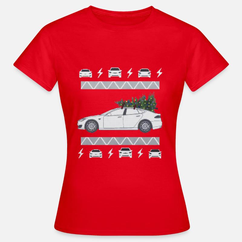 Model S Weihnachtspullover - Frauen T-Shirt - Rot