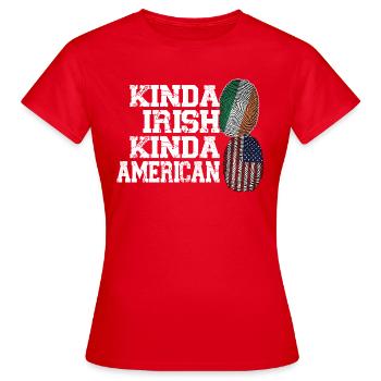 Irland Irisch Irische Wurzeln Geschenk - Frauen T-Shirt - Rot - Vorne - AI Model Female 172 dark (172cm)