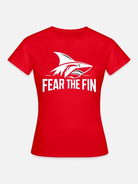 FÜRCHTE DIE FLOSSE - Frauen T-Shirt - Rot