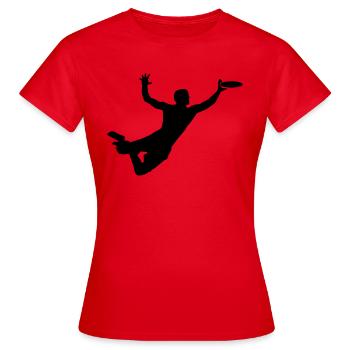 Ultimate Frisbee Guy - Frauen T-Shirt - Rot - Vorne - AI Model Female 172 dark (172cm)