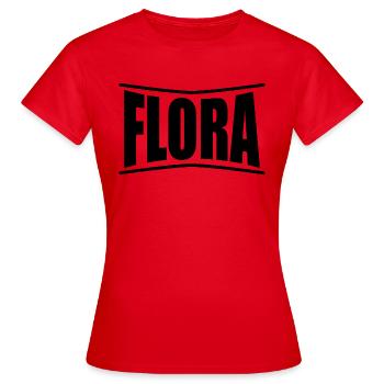 t-shirt Flora t-shirt idée cadeau - T-shirt Femme - rouge - Devant - AI Model Female 172 dark (172cm)