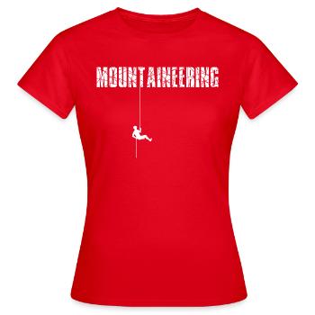 Alpinisme Alpinisme Descente en rappel Alpinistes - T-shirt Femme - rouge - Devant - AI Model Female 172 dark (172cm)