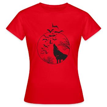 Loup garou - T-shirt Femme - rouge - Devant - AI Model Female 172 dark (172cm)