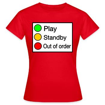 Conditions - T-shirt Femme - rouge - Devant - AI Model Female 172 dark (172cm)