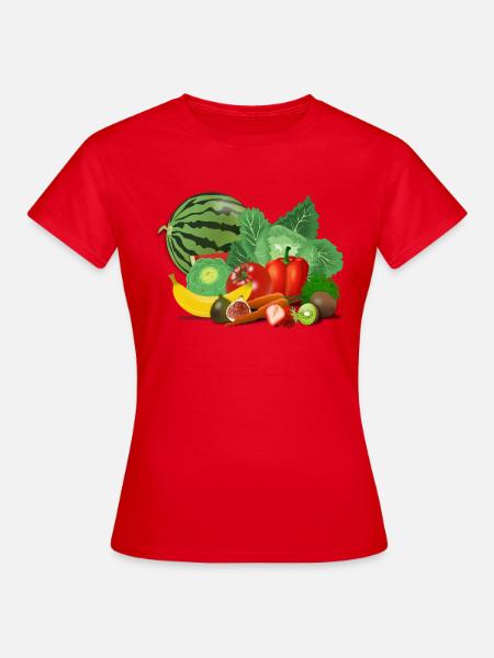 fruits 155616 1280 - Frauen T-Shirt - Rot