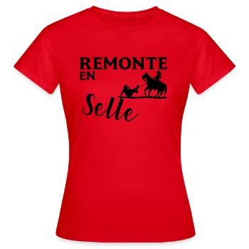 Remonte en selle - T-shirt Femme - rouge - Devant - AI Model Female 172 dark (172cm)
