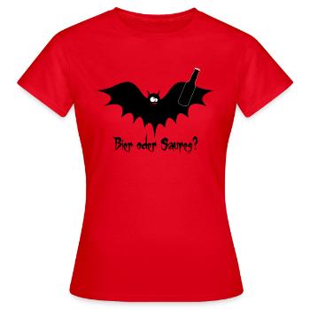 Bière Bat - T-shirt Femme - rouge - Devant - AI Model Female 172 dark (172cm)