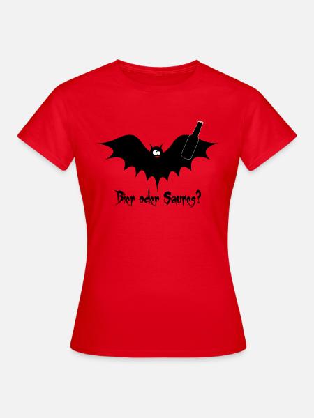 Fledermaus Bier - Frauen T-Shirt - Rot