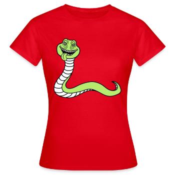 tête de serpent monstre boese dangereux la - T-shirt Femme - rouge - Devant - AI Model Female 172 dark (172cm)