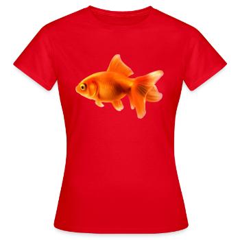 goldfish - Women's T-Shirt - red - Front - AI Model Female 172 dark (172cm)