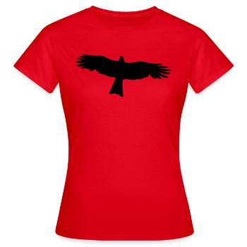 Falke - Raubvogel - Frauen T-Shirt - Rot - Vorne - AI Model Female 172 dark (172cm)