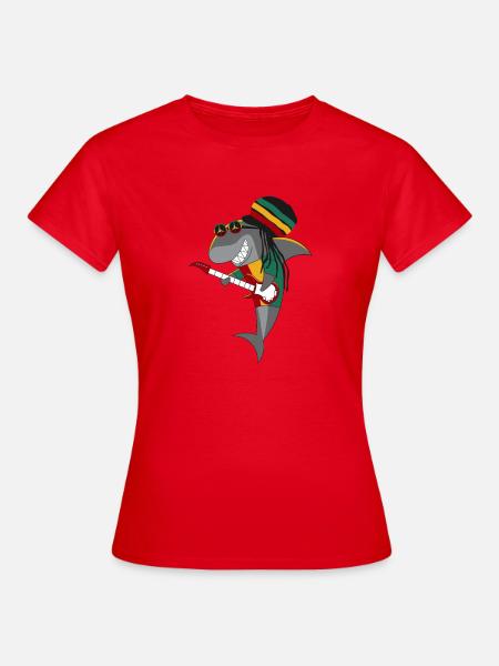 Reggae Shark - Frauen T-Shirt - Rot