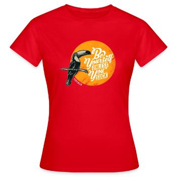 be yourself - Women's T-Shirt - red - Front - AI Model Female 172 dark (172cm)