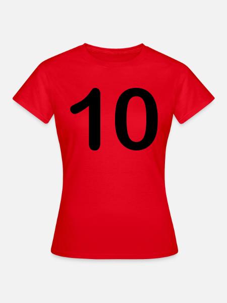 10 - Frauen T-Shirt - Rot