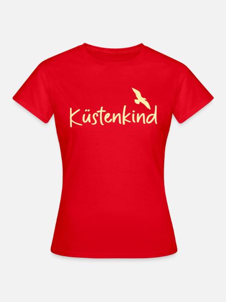 Küstenkind Möwe - Frauen T-Shirt - Rot