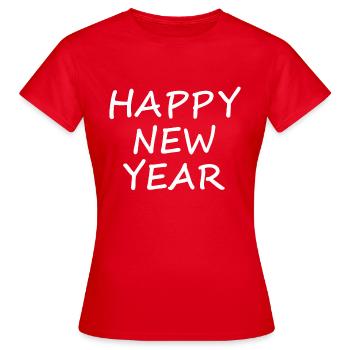 Bonne Année - T-shirt Femme - rouge - Devant - AI Model Female 172 dark (172cm)