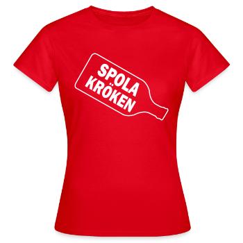Affleurer le pli - T-shirt Femme - rouge - Devant - AI Model Female 172 dark (172cm)