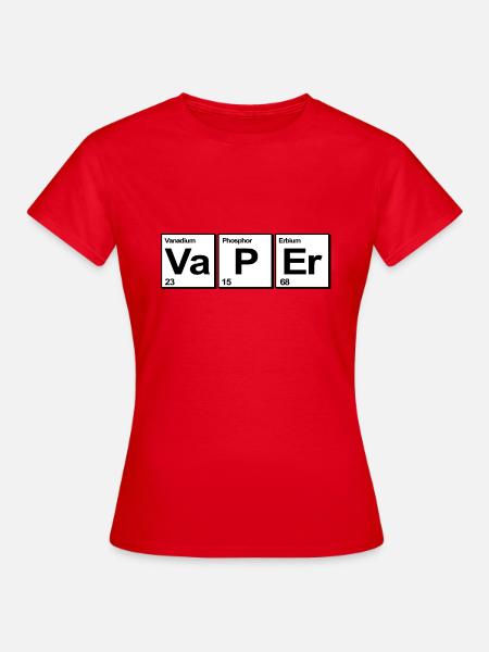 VaPEr-Periodensystem - Frauen T-Shirt - Rot