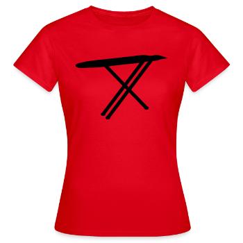 ironing board - Women's T-Shirt - red - Front - AI Model Female 172 dark (172cm)