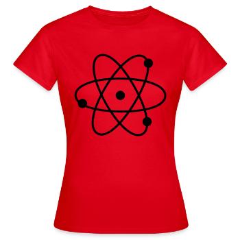 atom - Women's T-Shirt - red - Front - AI Model Female 172 dark (172cm)