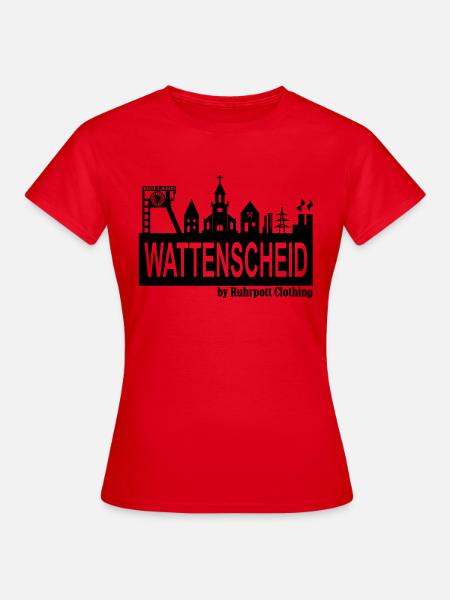Wattenscheider Skyline by Ruhrpott Clothing - Frauen T-Shirt - Rot