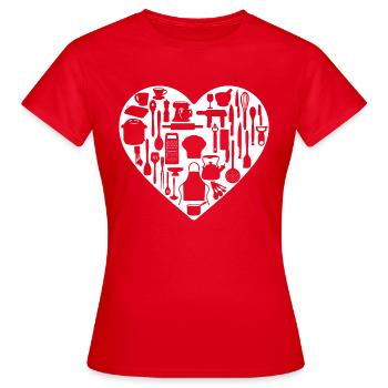 Cuisine Cuisine Cuisine Équipement de cuisine - T-shirt Femme - rouge - Devant - AI Model Female 172 dark (172cm)