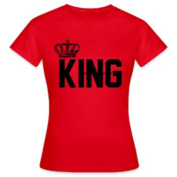 King - Women's T-Shirt - red - Front - AI Model Female 172 dark (172cm)