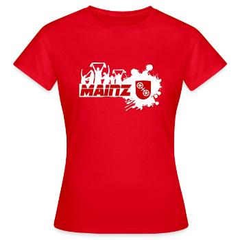 Mainz Fußball Fan - Frauen T-Shirt - Rot - Vorne - AI Model Female 172 dark (172cm)