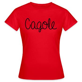 Cagole - T-shirt Femme - rouge - Devant - AI Model Female 172 dark (172cm)