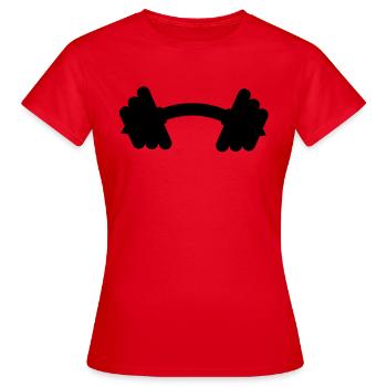 hantel - Frauen T-Shirt - Rot - Vorne - AI Model Female 172 dark (172cm)