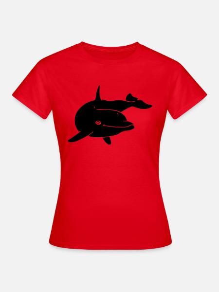 dolphin - Frauen T-Shirt - Rot