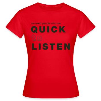 schnelles verstehen - Frauen T-Shirt - Rot - Vorne - AI Model Female 172 dark (172cm)