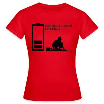 Couches de parquet Couches de sol Couches de sol Couches de tapis - T-shirt Femme - rouge - Devant - AI Model Female 172 dark (172cm)