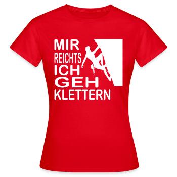 climbing - Frauen T-Shirt - Rot - Vorne - AI Model Female 172 dark (172cm)