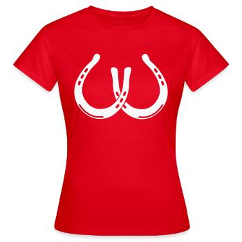 hufeisen 2 - Frauen T-Shirt - Rot - Vorne - AI Model Female 172 dark (172cm)