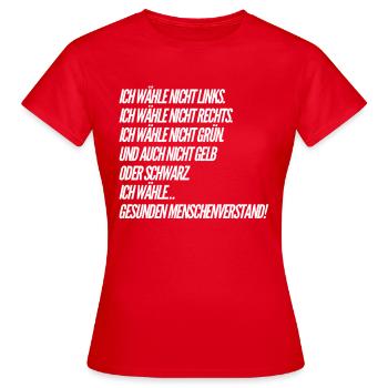 Drôle de dicton - ÉLECTIONS - T-shirt Femme - rouge - Devant - AI Model Female 172 dark (172cm)