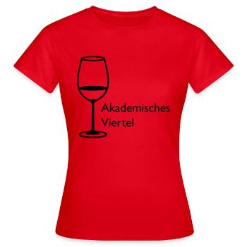 Akademisches Viertel - Frauen T-Shirt - Rot - Vorne - AI Model Female 172 dark (172cm)