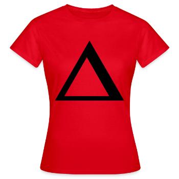 Delta alphabet grec - T-shirt Femme - rouge - Devant - AI Model Female 172 dark (172cm)