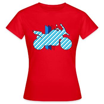 Bayrische Motorsport GS - Frauen T-Shirt - Rot - Vorne - AI Model Female 172 dark (172cm)