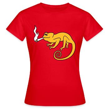 fumer joint cannabis kiffer cannabis chanvre cannabis dro - T-shirt Femme - rouge - Devant - AI Model Female 172 dark (172cm)