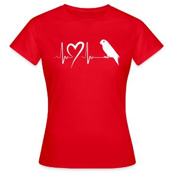 Oiseau perruche perruche perruche - T-shirt Femme - rouge - Devant - AI Model Female 172 dark (172cm)