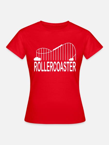 Rollercoaster Achterbahn - Frauen T-Shirt - Rot