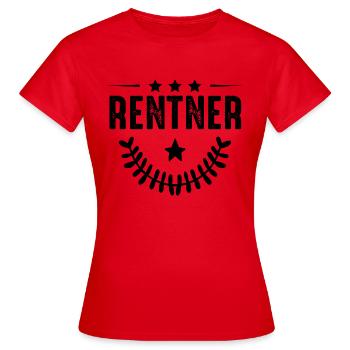 Pensioner pension - Women's T-Shirt - red - Front - AI Model Female 172 dark (172cm)