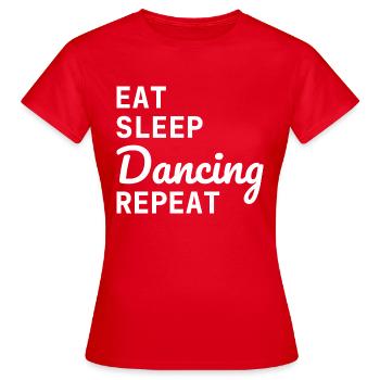Dancing Dance Music - Frauen T-Shirt - Rot - Vorne - AI Model Female 172 dark (172cm)