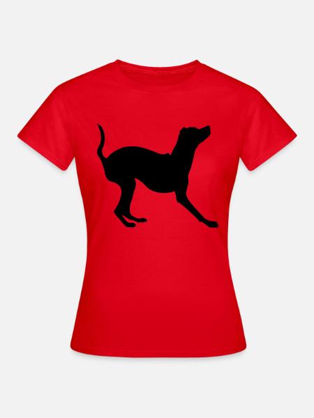 zwergpinscher schattenriss 1 - Frauen T-Shirt - Rot