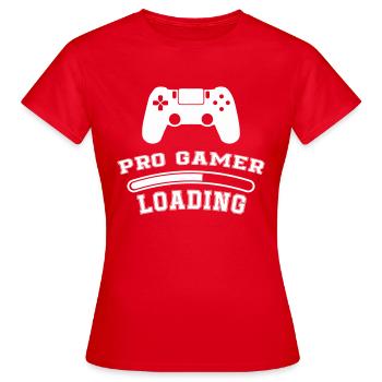 Pro Gamer Loading - Frauen T-Shirt - Rot - Vorne - AI Model Female 172 dark (172cm)